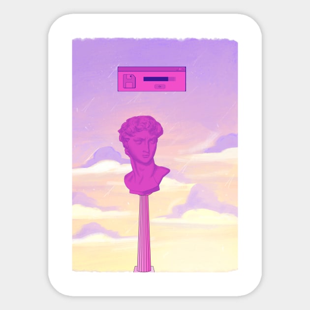 Aesthetic Vaporwave 00s sculpture Sticker by Laakiiart